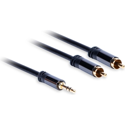 Lenco Premium PA42015 - 3, 5 mm Jack - 2 x RCA - 1, 5 m - Аудиокабел със позлатени контакти (089565)