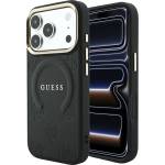 GUESS Калъф Guess - Saffiano Peony & Ring MagSafe (GUHMP18LPSAMSECK) - iPhone 18 Pro / iPhone 17 Pro - Черен