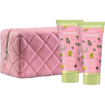 Pupa Milano Pupa Let's Bloom Комплект Wildflowers - Душ гел и Лосион, 2 x 200 ml + Несесер
