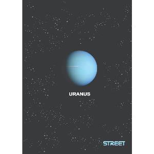 Eurocom Тетрадка с телчета А5, 60 листа, широки редове , БГ (25606-А-planets)