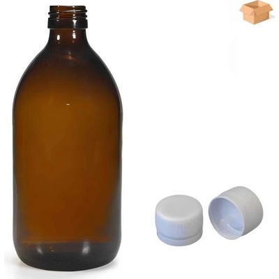Luna Skleněná lékovka s kapajícím uzávěrem 1000 ml 14 ks