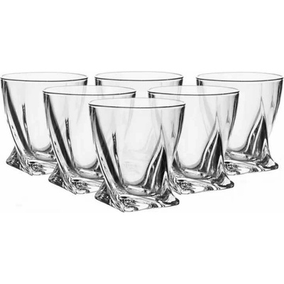 Crystalite Bohemia Sklenice na likér panák Quadro 6 ks 55 ml