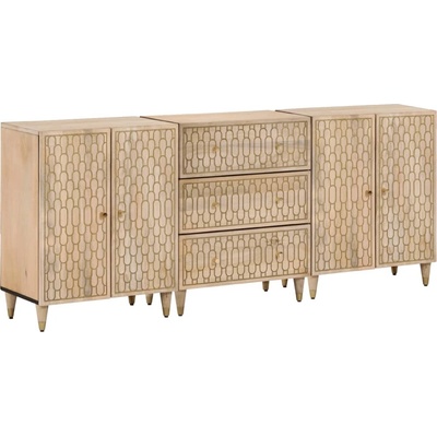 vidaXL 11461.3206308 Odkládací skříňky 3 ks 60x33x75 cm masivní mangovníkové dřevo