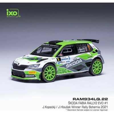 IXO Škoda Fabia Rally2 EVO Rally Bohemia 2021 1 Kopecký Hloušek 1:43