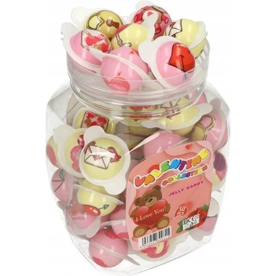 Valentine Collection Jelly Candy lízátka I love you 50 x 10 g