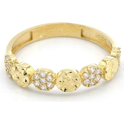 B&B Goldinvestic Zlatý kolečka se zirkony a zdobením N4944