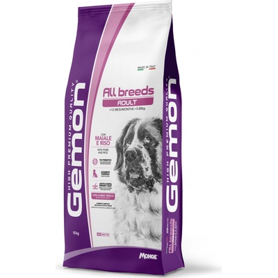 Gemon All breeds adult Bračové mäso a Ryža 15 kg