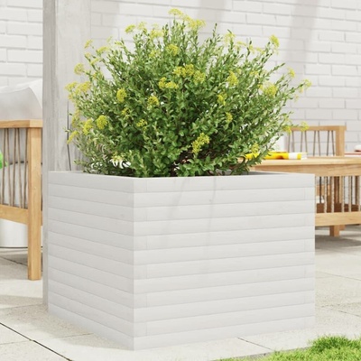 vidaXL truhlík 60 x 60 x 45,5 cm masivní borovice Bílá