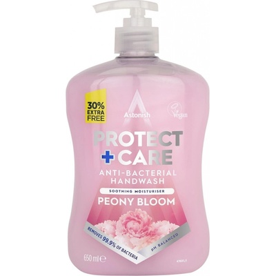 Astonish Protect + Care mýdlo na ruce s vůní Pivoňky 600 ml