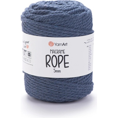 Yarn Art Macrame Rope 5 mm 761 modrá jeans