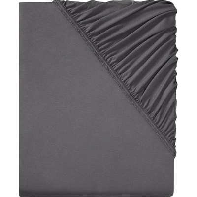 LIVARNO home Žerzejové napínací prostěradlo Modal tmavě šedé 180-200x200