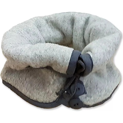 Nákrčník z ovčí vlny na knoflíky šedý