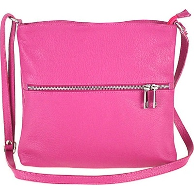 Mondo Italia kožená kabelka na rameno 147 fuchsia Made in Italia Fuchsia