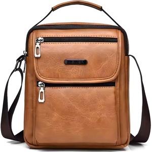 HARAHU Мъжка Crossbody чанта WEIXIER HA-35445 - Кафява KP35445