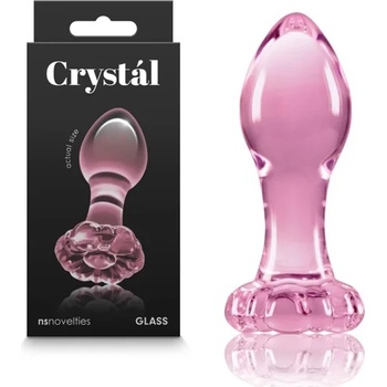 Image 1 of Стъклен разширител, красиво цвете, 8, 9см. - Crystal Flower Pink (NSTOYS0913)