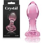  Стъклен разширител, красиво цвете, 8, 9см. - Crystal Flower Pink (NSTOYS0913)