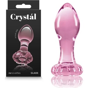  Стъклен разширител, красиво цвете, 8, 9см. - Crystal Flower Pink (NSTOYS0913)