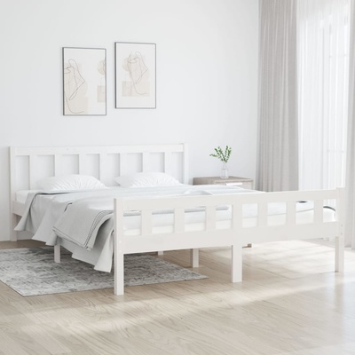 Petrashop 810685 Rám postele bílý / masivní dřevo