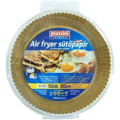 MAZZINI 103056 Premium Air Fryer кръгъл/20 см/ 50 бр. /опаковка хартия за печене (103056)