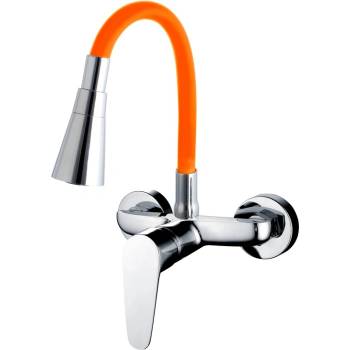 Cascada Месингов стенен смесител Cascadа Flexible Orange с гъвкаво тяло (3529183)