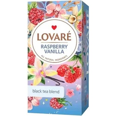 Lovaré Raspberry Vanilla černý čaj 24 ks