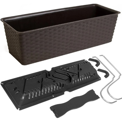Prosperplast RATOLLA PW Truhlík závěsný 38,6x15,4x14,2 cm umbra