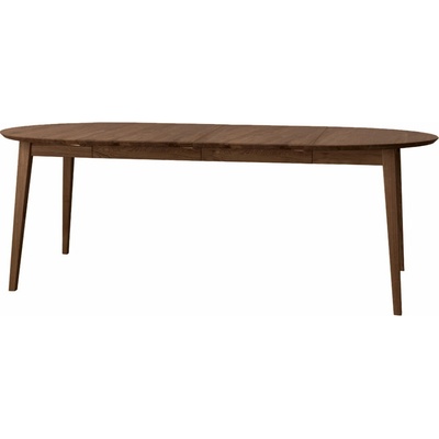 MOOD SELECTION Orbit Okrúhly rozkladací dubový stôl 110 cm do 210 cm farba tobacco