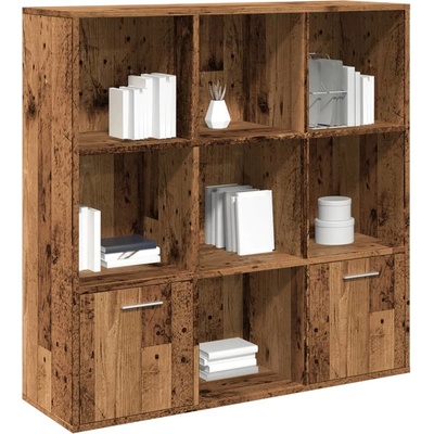 Knihovna old wood 98x29x97,5 cm kompozitní dřevo