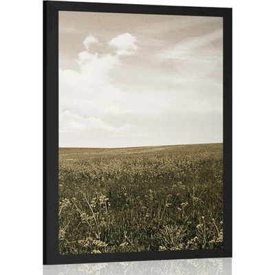 Plakát retro louka - 20x30 black