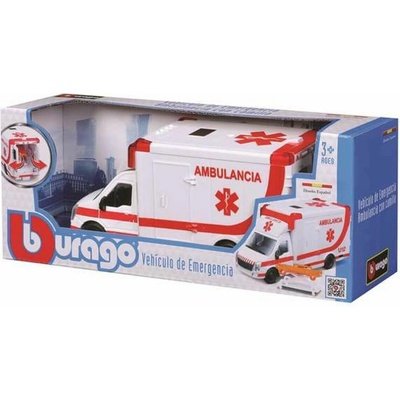 Bburago servisné vozidlá Ambulance with Stretcher 1:43
