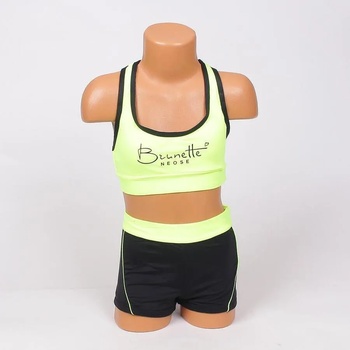 Image 1 of Детско-юношески бански в неоново жълто и черно