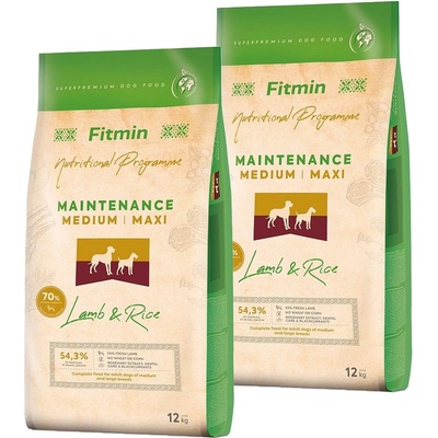 Fitmin Medium & Maxi Lamb & Rice 2 x 12 kg