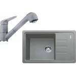 Franke - Кухненски комплект G118, мивка от фрагранит BSG 611-62 + смесител FC 9547.084, сив камък 114.0440. 850 (114.0440.850)