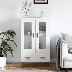 vidaXL Висок шкаф, бял, 69, 5x31x115 см, инженерно дърво (828268)