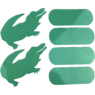 Samolepky reflexné ShamanRacing set krokodíl 6ks zelené