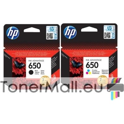 HP Комплект 2 мастилени касети HP 650 Black / Tri-Color
