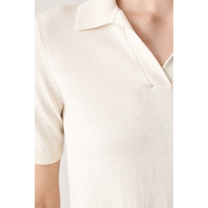 Weekend Max Mara тениска тип пулове с яка дамска с коприна WKDRONCOLO (2625366141600)