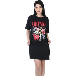 ROCK OFF дамска рокля Nirvana - In Utero - Vintage Collage - ROCK OFF - NIRVDRS88LB