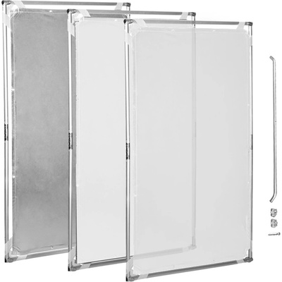 Phototools Difuzní odrazný panel s kovovou konstrukcí - 140x200cm - 3in1