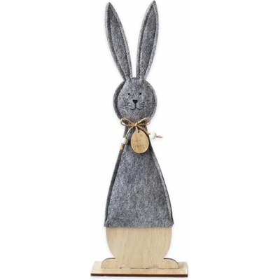 Lepaso Zajíc textil/dřevo 41cm šedá