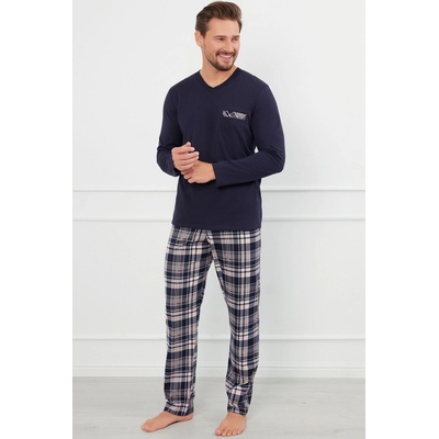 Italian Fashion Edwin pánské pyžamo dlouhé tm.modré