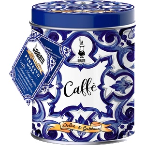 Bialetti Мляно кафе Dolce-Gabbana Perfetto Moka Autentico 200 г + подарък кутия за кафе, син