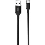 XO NB143 USB кабел за данни - Type-C, 100 см, ЧЕРЕН (XO-NB143 TYPE-C)