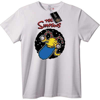 NOONEBRAND Тениска на космически извънземен от The Simpsons - M, White