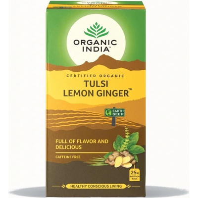 Organic India Čaj Tulsi Ginger porcovaný 25 ks 43,5 g