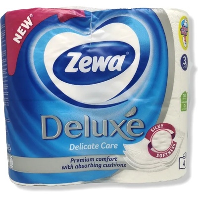 Zewa тоалетна хартия, Deluxe, Delicate Care, 4 броя