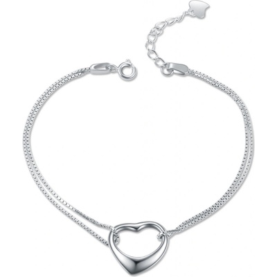 Lunica Stříbrný náramek SRDCE 0648