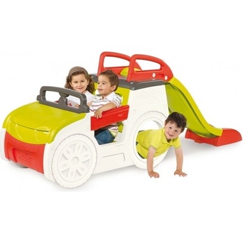 Smoby preliezačka Adventure Car s pieskoviskom a šmykľavkou 840200
