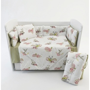 Dizain Бебешки спален комплект Бамби със зелено Ластик Цип Comfort Line