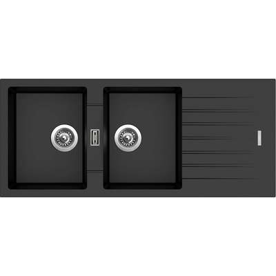 Sinks ACRPE1160500274 PERFECTO 1160 DUO Metalblack